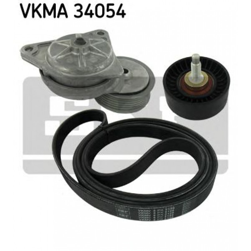VKMA 34054 SKF Комплект доріжкового ремня (ролик, ремінь)